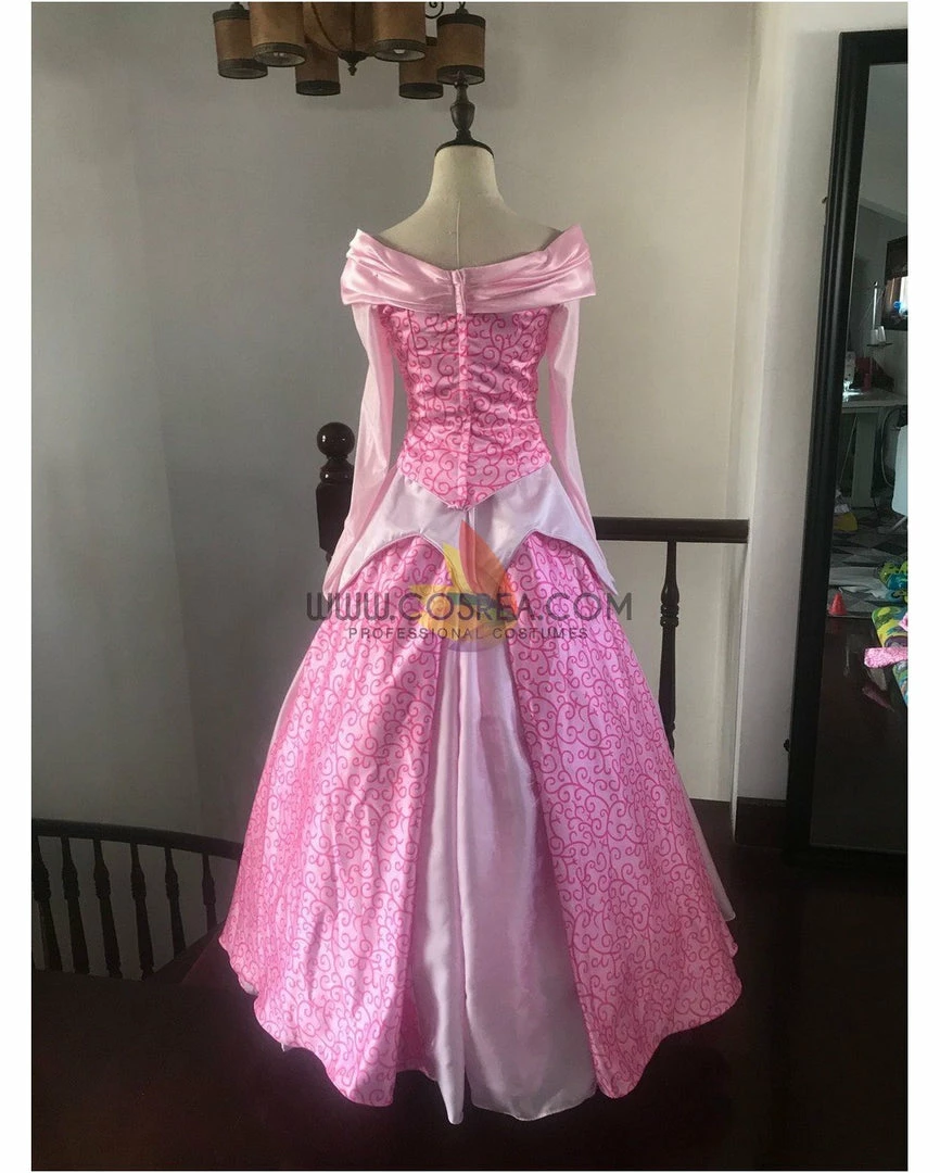 Cosrea Sleeping Beauty Aurora Park Inspired Satin Cosplay Costume Disney Inspired 7 Cosrea Sleeping Beauty Aurora Park Inspired Satin Cosplay Costume Disney Inspired