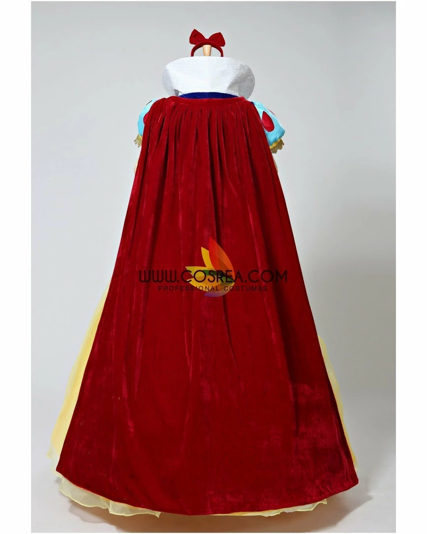 Cosrea Disney Inspired Snow White Brocade Satin Cosplay Costume 6 Cosrea Disney Inspired Snow White Brocade Satin Cosplay Costume
