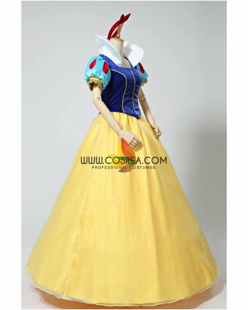 Cosrea Disney Inspired Snow White Brocade Satin Cosplay Costume 8 Cosrea Disney Inspired Snow White Brocade Satin Cosplay Costume