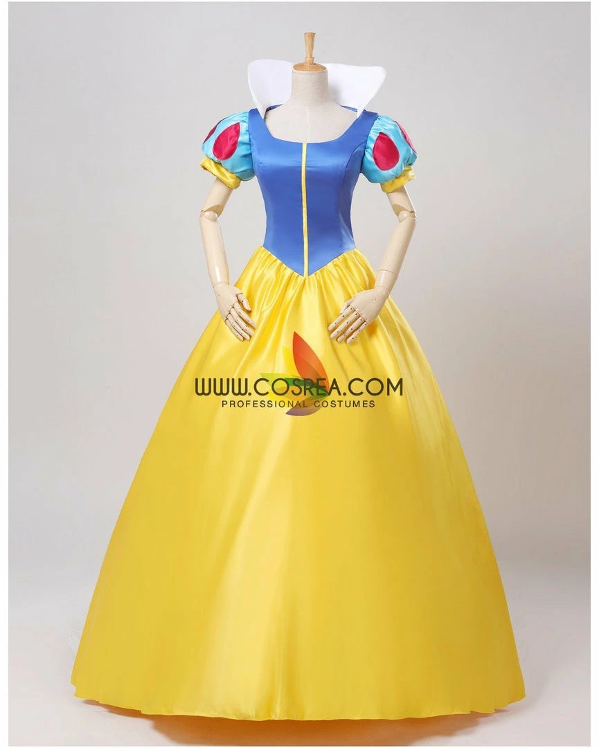 Cosrea Disney Inspired Snow White Classic Satin Cosplay Costume 7 Cosrea Disney Inspired Snow White Classic Satin Cosplay Costume