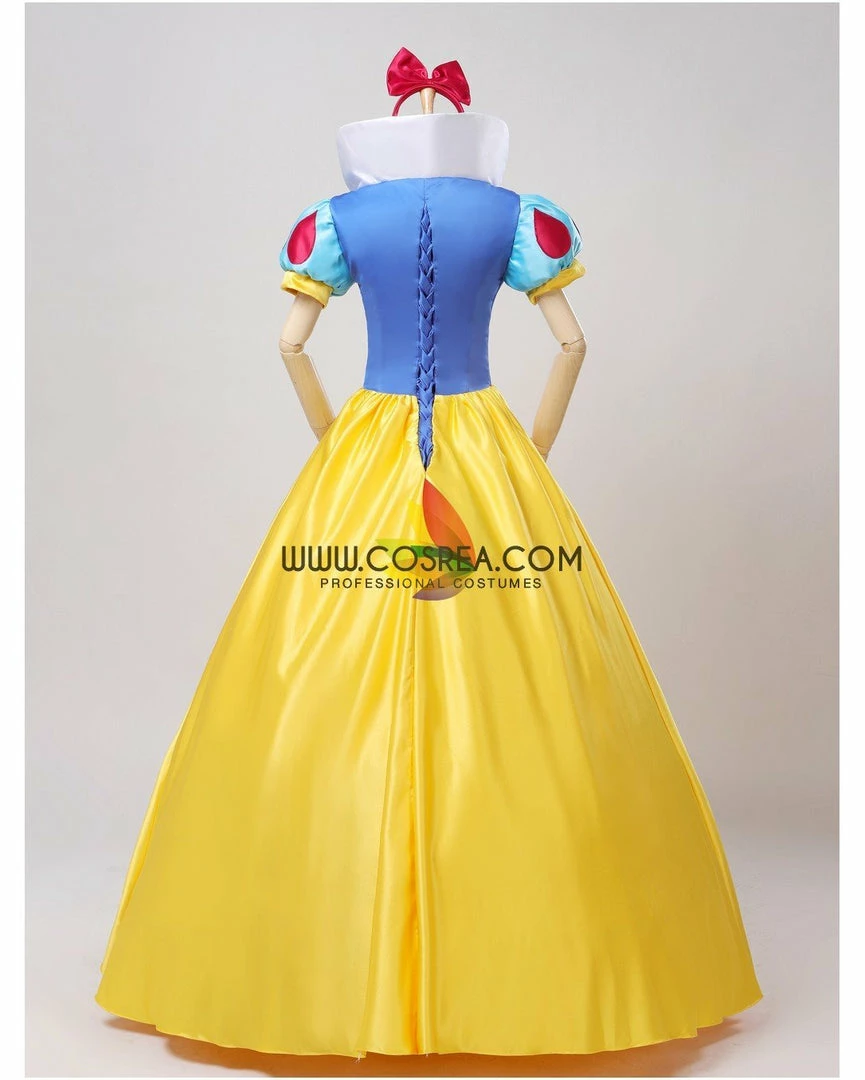 Cosrea Disney Inspired Snow White Classic Satin Cosplay Costume 8 Cosrea Disney Inspired Snow White Classic Satin Cosplay Costume