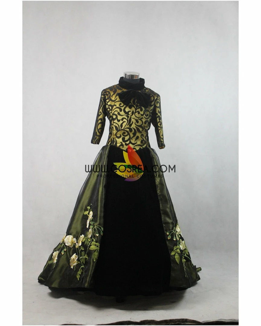 Cosrea Stepmother's Live Action Movie Dress Set With Custom Embroidered Floral Accents 6 Cosrea Stepmother's Live Action Movie Dress Set With Custom Embroidered Floral Accents