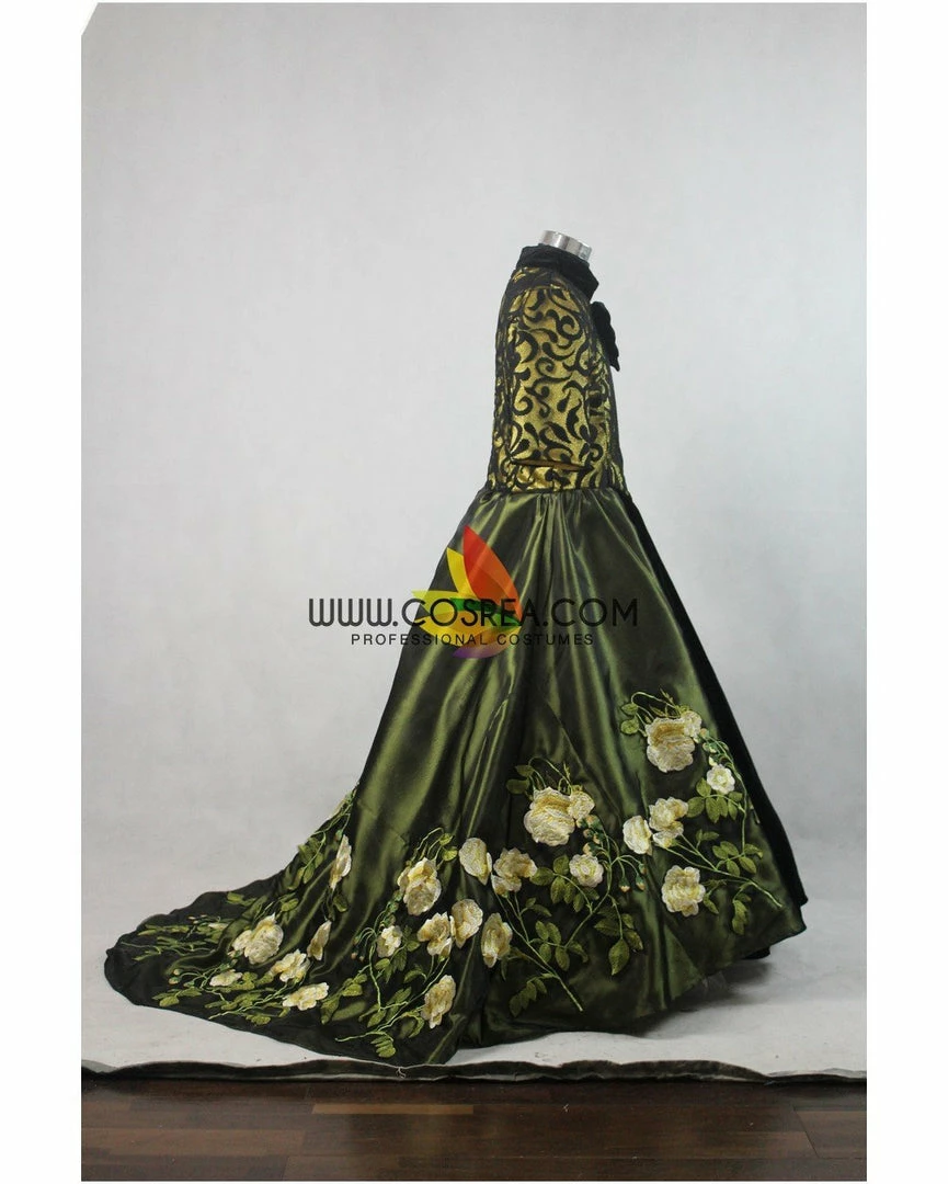 Cosrea Stepmother's Live Action Movie Dress Set With Custom Embroidered Floral Accents 5 Cosrea Stepmother's Live Action Movie Dress Set With Custom Embroidered Floral Accents