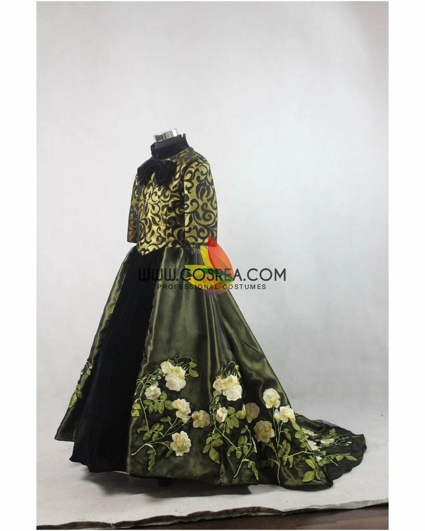 Cosrea Stepmother's Live Action Movie Dress Set With Custom Embroidered Floral Accents 4 Cosrea Stepmother's Live Action Movie Dress Set With Custom Embroidered Floral Accents