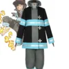 Cosrea Cosplay Costumes Fire Force 8th Company Male Uniform Cosplay Costume