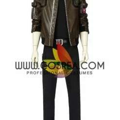 Cosrea Cyberpunk 2077 Male PU Leather Cosplay Costume