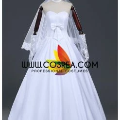 Cosrea Cosplay Costumes Fate Night Saber Anniversary Wedding Cosplay Costume
