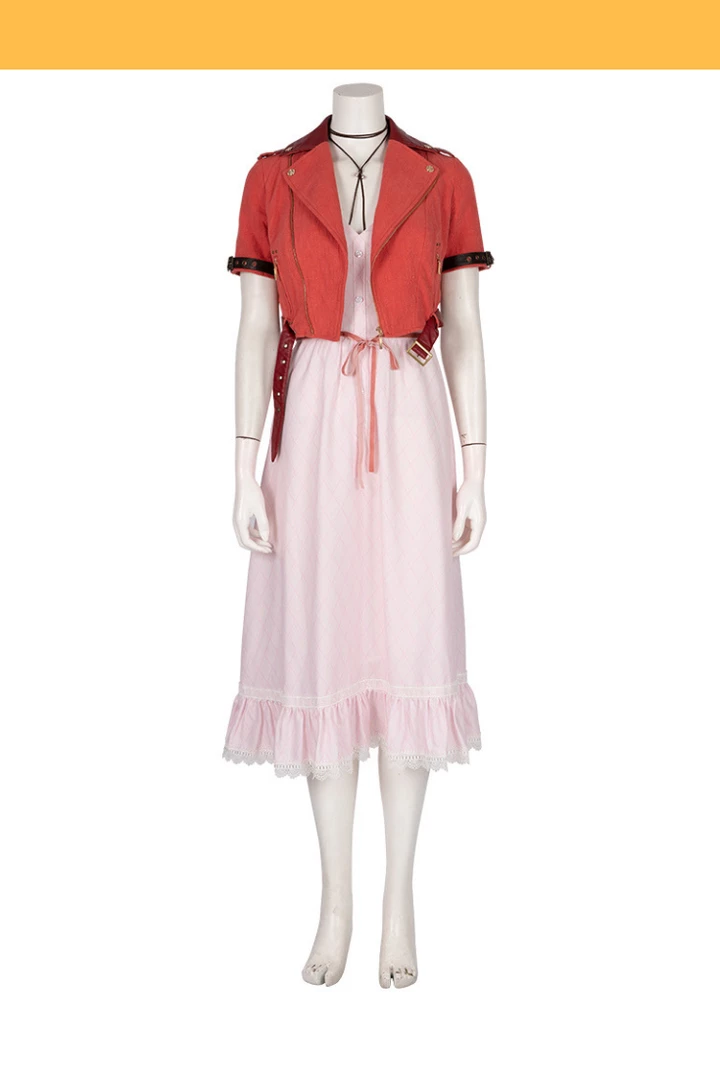 Cosrea Final Fantasy 7 Remake Aerith Cosplay Costume Cosplay Costumes 3 Cosrea Final Fantasy 7 Remake Aerith Cosplay Costume Cosplay Costumes