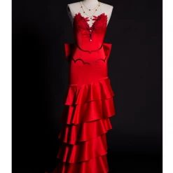 Cosrea Cosplay Costumes Final Fantasy 7 Remake Aerith HoneyBee Red Dress Cosplay Costume
