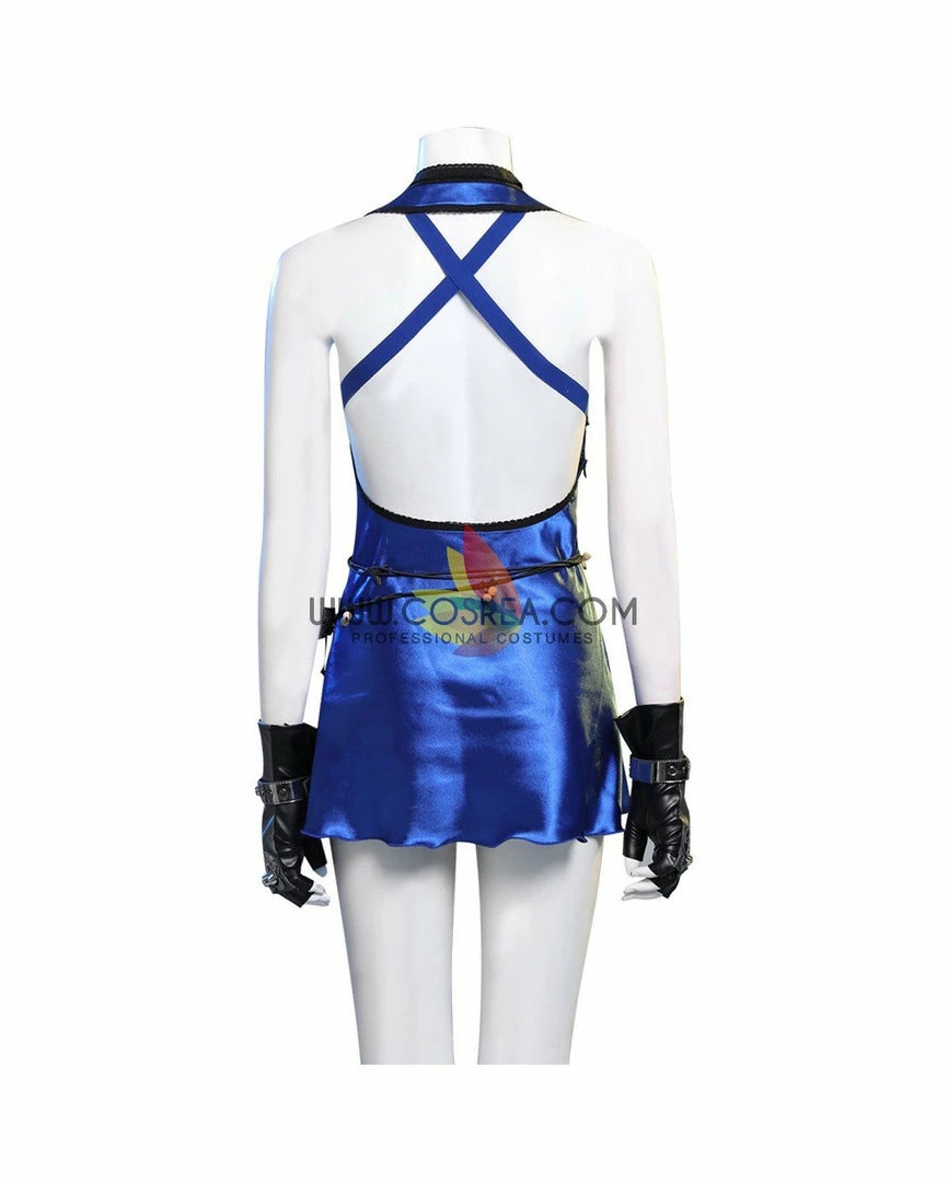 Cosrea Final Fantasy 7 Remake Tifa HoneyBee Blue Dress Cosplay Costume 7 Cosrea Final Fantasy 7 Remake Tifa HoneyBee Blue Dress Cosplay Costume