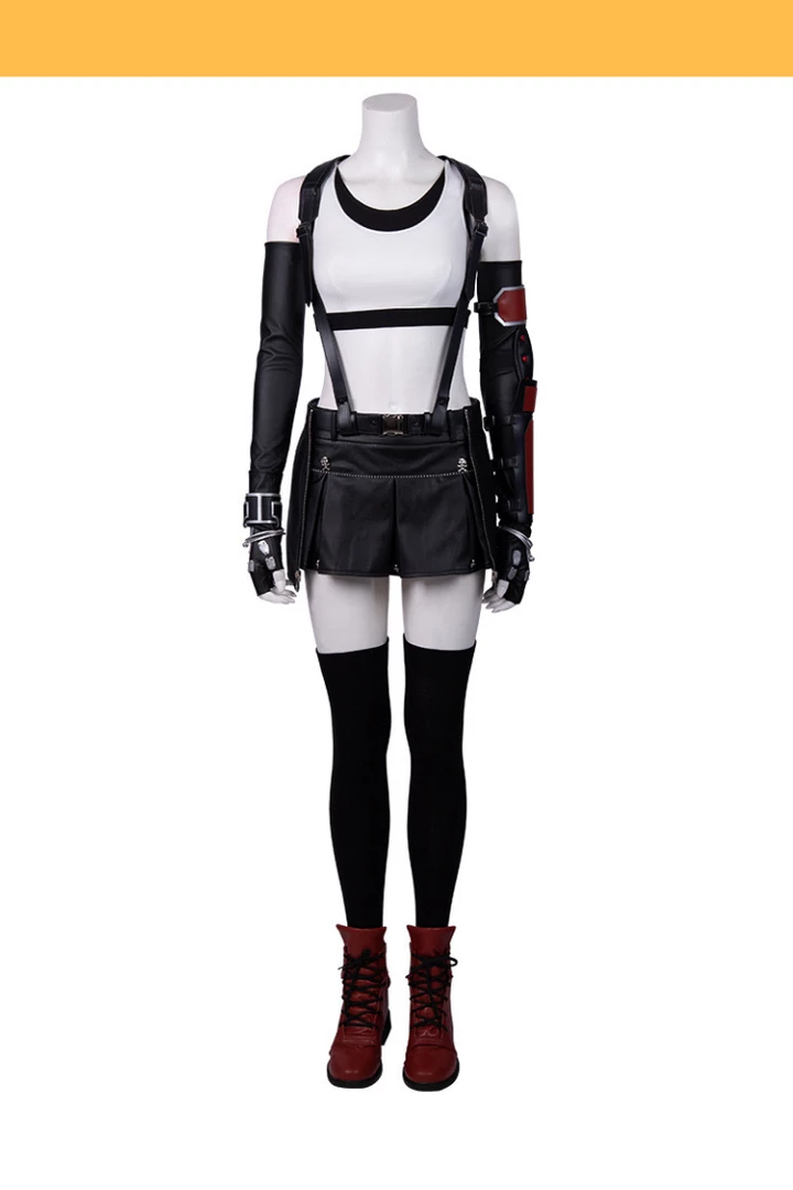 Cosrea Cosplay Costumes Final Fantasy 7 Remake Tifa PU Leather Complete Cosplay Costume 3 Cosrea Cosplay Costumes Final Fantasy 7 Remake Tifa PU Leather Complete Cosplay Costume