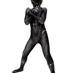 Cosrea Black Panther Kids Size Digital Printed Cosplay Costume Cosplay Costumes
