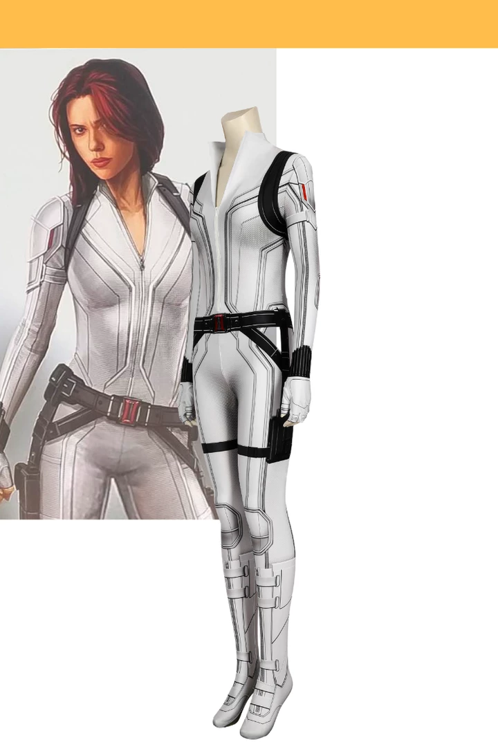 Cosrea Black Widow 2021 Movie White Digital Printed Cosplay Costume Cosplay Costumes 3 Cosrea Black Widow 2021 Movie White Digital Printed Cosplay Costume Cosplay Costumes
