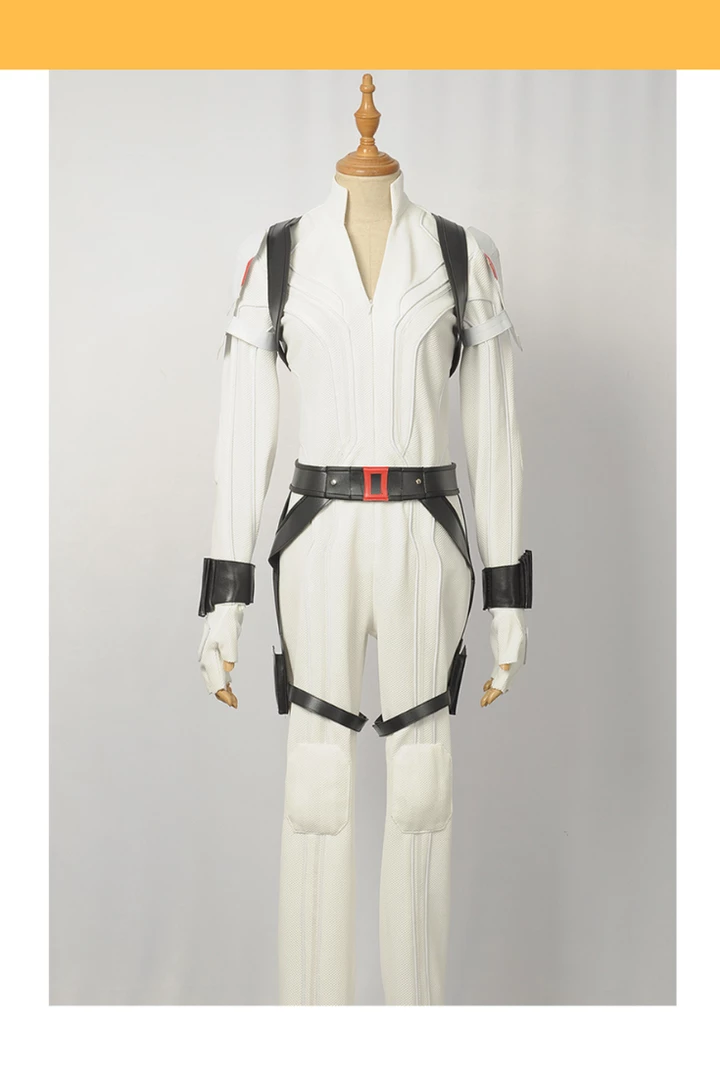 Cosrea Black Widow White Custom Textured Cosplay Costume 3 Cosrea Black Widow White Custom Textured Cosplay Costume