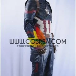 Cosrea Captain America Metallic Navy PU Leather Cosplay Costume 13 Cosrea Captain America Metallic Navy PU Leather Cosplay Costume