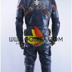 Cosrea Captain America Metallic Navy PU Leather Cosplay Costume 15 Cosrea Captain America Metallic Navy PU Leather Cosplay Costume