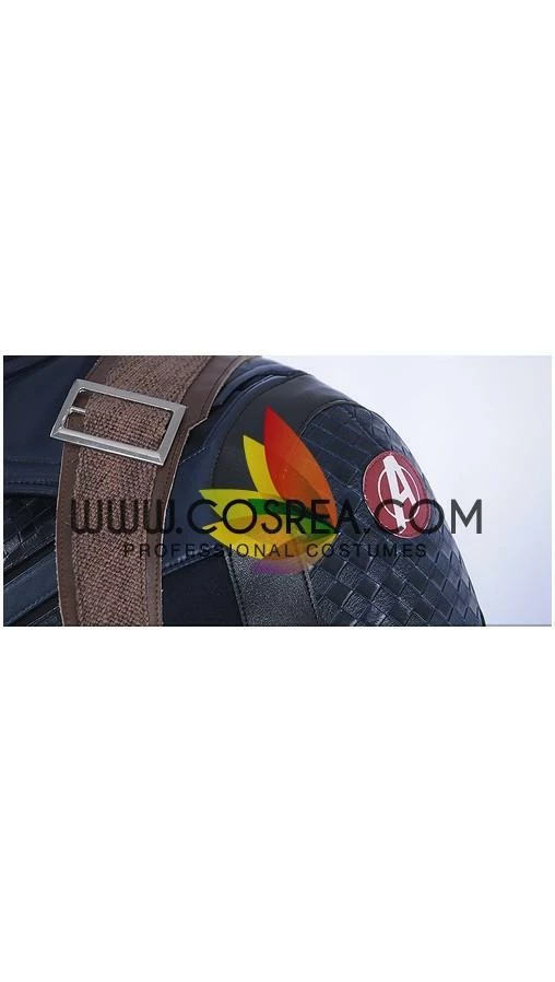 Cosrea Captain America Metallic Navy PU Leather Cosplay Costume 9 Cosrea Captain America Metallic Navy PU Leather Cosplay Costume