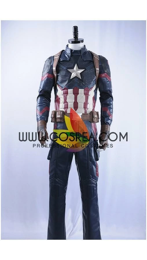 Cosrea Captain America Metallic Navy PU Leather Cosplay Costume 4 Cosrea Captain America Metallic Navy PU Leather Cosplay Costume