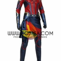 Cosrea Captain Marvel Infinity War Metallic Blue PU Leather Cosplay Costume Cosplay Costumes