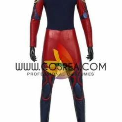 Cosrea Captain Marvel Infinity War Metallic Blue PU Leather Cosplay Costume Cosplay Costumes