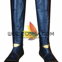 Cosrea Captain Marvel Infinity War Metallic Blue PU Leather Cosplay Costume Cosplay Costumes