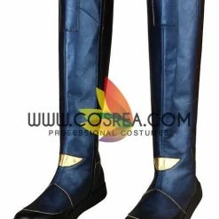 Cosrea Captain Marvel Infinity War Metallic Blue PU Leather Cosplay Costume Cosplay Costumes