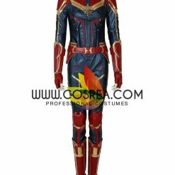 Cosrea Captain Marvel Metallic Blue PU Leather Cosplay Costume 24 Cosrea Captain Marvel Metallic Blue PU Leather Cosplay Costume