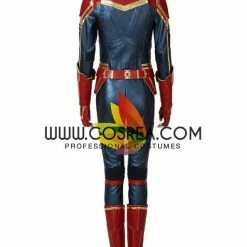 Cosrea Captain Marvel Metallic Blue PU Leather Cosplay Costume 27 Cosrea Captain Marvel Metallic Blue PU Leather Cosplay Costume