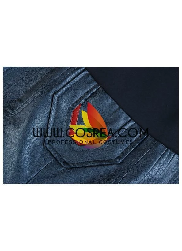Cosrea Captain Marvel Metallic Blue PU Leather Cosplay Costume 16 Cosrea Captain Marvel Metallic Blue PU Leather Cosplay Costume