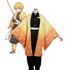 Cosrea Zenitsu Agatsuma Demon Slayer Cosplay Costume