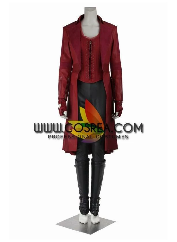 Cosrea Scarlet Witch The Civil War Dark Red Cosplay Costume 4 Cosrea Scarlet Witch The Civil War Dark Red Cosplay Costume