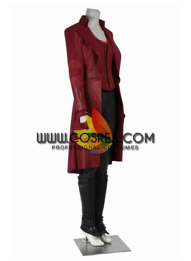 Cosrea Scarlet Witch The Civil War Dark Red Cosplay Costume 5 Cosrea Scarlet Witch The Civil War Dark Red Cosplay Costume