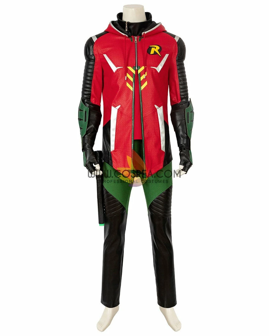 Cosrea DC Universe Robin Gotham Knights PU Leather Cosplay Costume 4 Cosrea DC Universe Robin Gotham Knights PU Leather Cosplay Costume