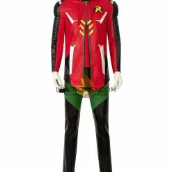 Cosrea DC Universe Robin Gotham Knights PU Leather Cosplay Costume 36 Cosrea DC Universe Robin Gotham Knights PU Leather Cosplay Costume