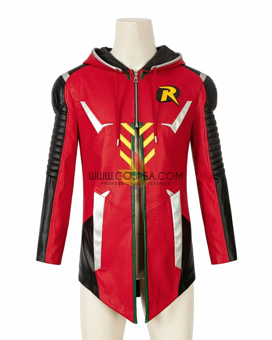 Cosrea DC Universe Robin Gotham Knights PU Leather Cosplay Costume 16 Cosrea DC Universe Robin Gotham Knights PU Leather Cosplay Costume