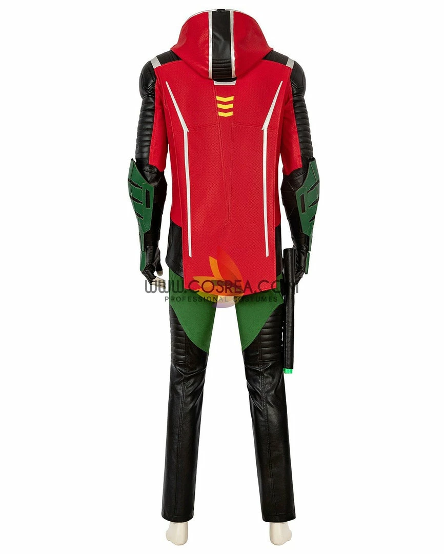 Cosrea DC Universe Robin Gotham Knights PU Leather Cosplay Costume 6 Cosrea DC Universe Robin Gotham Knights PU Leather Cosplay Costume
