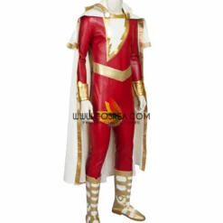Cosrea Shazam Comic Appearance PU Leather Cosplay Costume