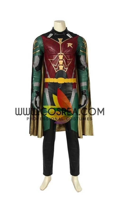 Cosrea Titan Robin Metallic PU Leather Cosplay Costume DC Universe 4 Cosrea Titan Robin Metallic PU Leather Cosplay Costume DC Universe