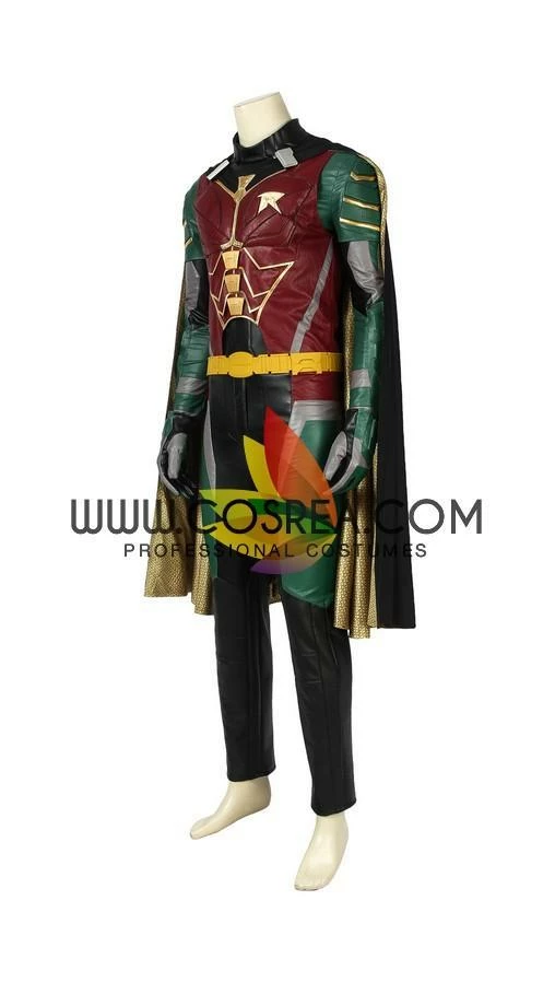 Cosrea Titan Robin Metallic PU Leather Cosplay Costume DC Universe 5 Cosrea Titan Robin Metallic PU Leather Cosplay Costume DC Universe