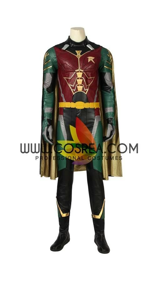 Cosrea Titan Robin Metallic PU Leather Cosplay Costume DC Universe 8 Cosrea Titan Robin Metallic PU Leather Cosplay Costume DC Universe