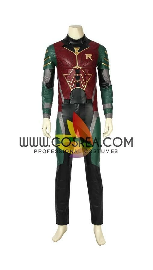 Cosrea Titan Robin Metallic PU Leather Cosplay Costume DC Universe 9 Cosrea Titan Robin Metallic PU Leather Cosplay Costume DC Universe