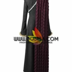 Cosrea Daenerys Charcoal Fur Trimmed Game Of Thrones Cosplay Costume