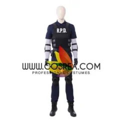 Cosrea Resident Evil Remake Leon Navy Blue Cosplay Costume