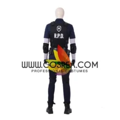 Cosrea Resident Evil Remake Leon Navy Blue Cosplay Costume