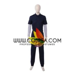 Cosrea Resident Evil Remake Leon Navy Blue Cosplay Costume