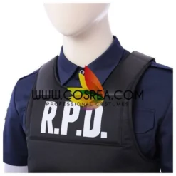Cosrea Resident Evil Remake Leon Navy Blue Cosplay Costume