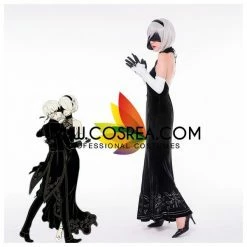 Cosrea NieR Automata 2B Evening Dress Cosplay Costume 14 Cosrea NieR Automata 2B Evening Dress Cosplay Costume