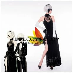 Cosrea NieR Automata 2B Evening Dress Cosplay Costume 13 Cosrea NieR Automata 2B Evening Dress Cosplay Costume