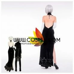 Cosrea NieR Automata 2B Evening Dress Cosplay Costume 15 Cosrea NieR Automata 2B Evening Dress Cosplay Costume
