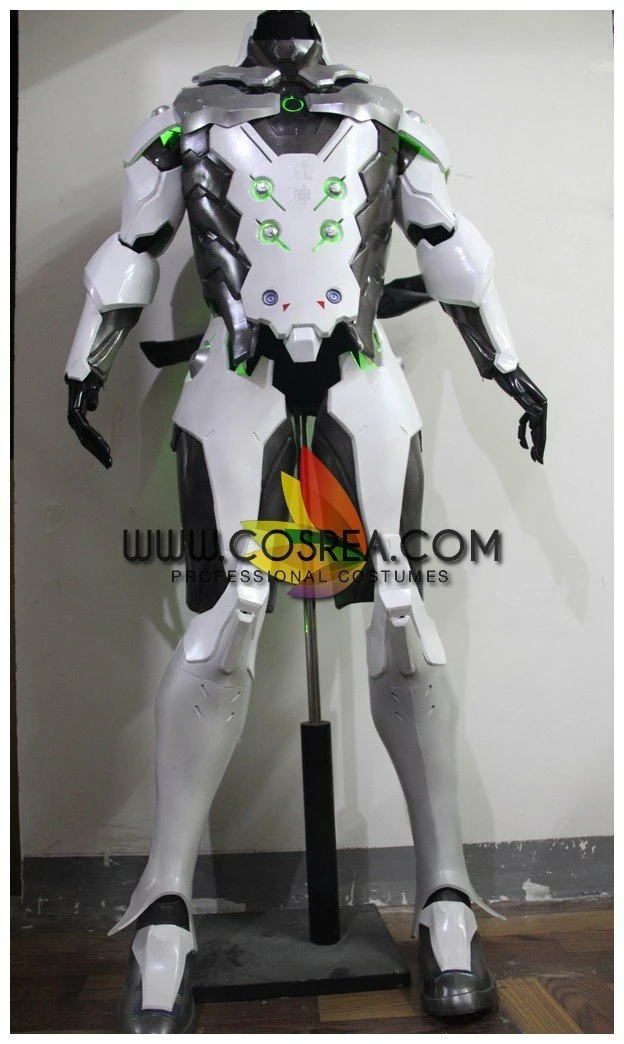 Cosrea Custom Armors & Costumes Overwatch Genji Gunmetal Silver With LED Armor Cosplay Costume 5 Cosrea Custom Armors & Costumes Overwatch Genji Gunmetal Silver With LED Armor Cosplay Costume